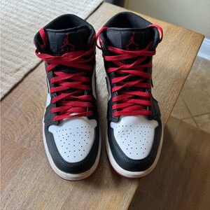 Nike Air Black and Red High-Top Sneakers